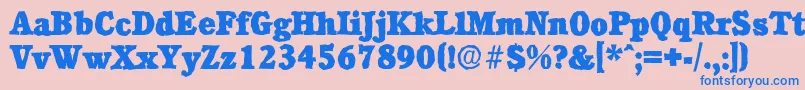 CalgaryantiqueHeavyRegular Font – Blue Fonts on Pink Background