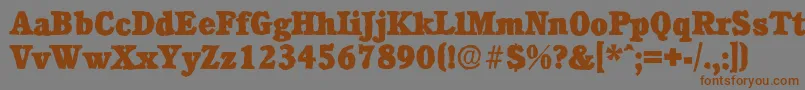 CalgaryantiqueHeavyRegular Font – Brown Fonts on Gray Background