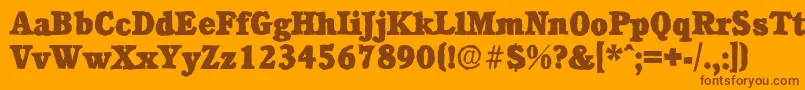 CalgaryantiqueHeavyRegular Font – Brown Fonts on Orange Background