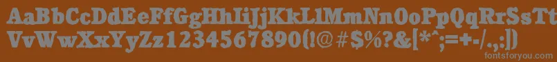 Czcionka CalgaryantiqueHeavyRegular – szare czcionki na brązowym tle