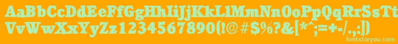 CalgaryantiqueHeavyRegular Font – Green Fonts on Orange Background