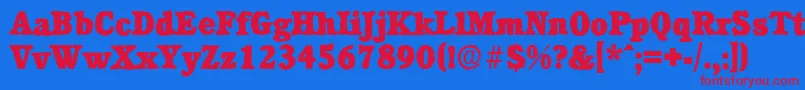 Шрифт CalgaryantiqueHeavyRegular – красные шрифты на синем фоне