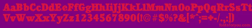 CalgaryantiqueHeavyRegular Font – Red Fonts on Purple Background