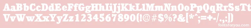 CalgaryantiqueHeavyRegular Font – White Fonts on Pink Background