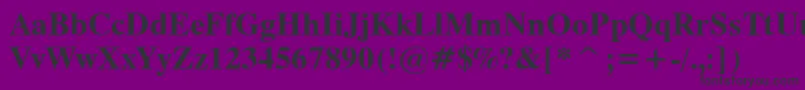 フォントTiempoBold – 紫の背景に黒い文字