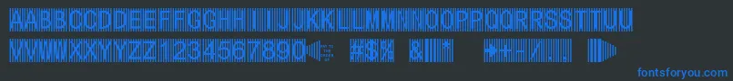 Secure5a Font – Blue Fonts on Black Background