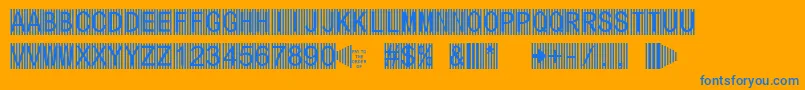 Secure5a Font – Blue Fonts on Orange Background