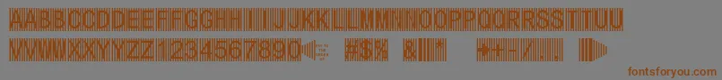 Secure5a Font – Brown Fonts on Gray Background