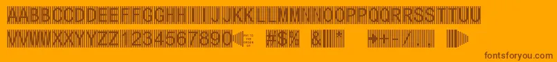 Secure5a Font – Brown Fonts on Orange Background