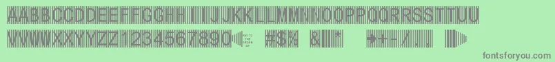 Secure5a Font – Gray Fonts on Green Background