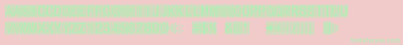 Secure5a Font – Green Fonts on Pink Background