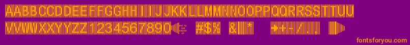 Secure5a Font – Orange Fonts on Purple Background