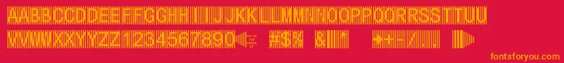 Secure5a Font – Orange Fonts on Red Background