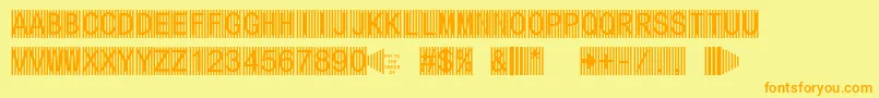 Secure5a Font – Orange Fonts on Yellow Background