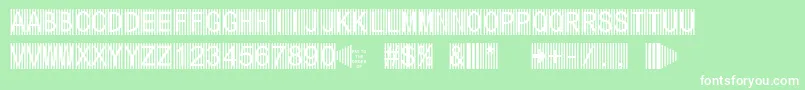 Secure5a Font – White Fonts on Green Background