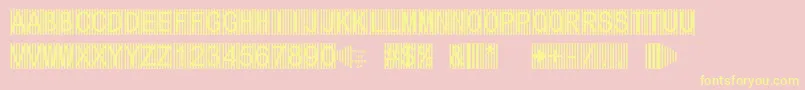 Secure5a Font – Yellow Fonts on Pink Background