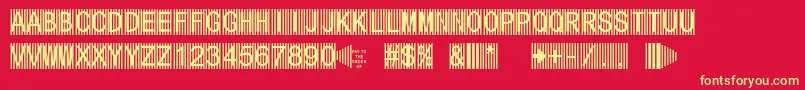 Secure5a Font – Yellow Fonts on Red Background