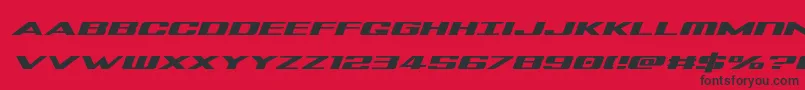 Tigersharkexpandital-fontti – mustat fontit punaisella taustalla