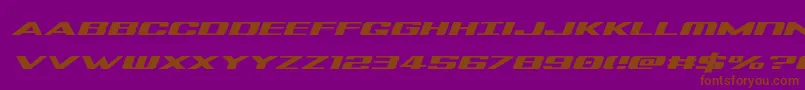 Tigersharkexpandital Font – Brown Fonts on Purple Background