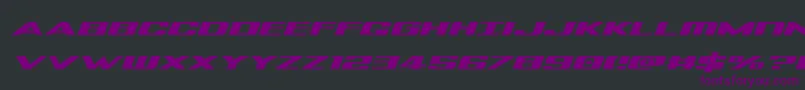 Fonte Tigersharkexpandital – fontes roxas em um fundo preto