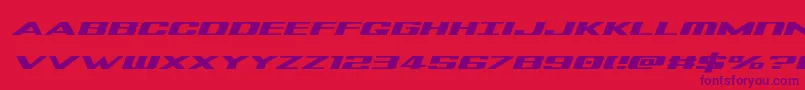 Tigersharkexpandital Font – Purple Fonts on Red Background