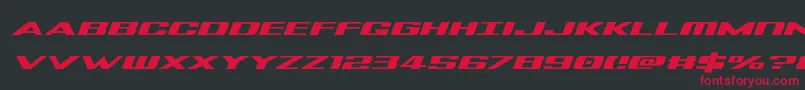 Шрифт Tigersharkexpandital – красные шрифты на чёрном фоне