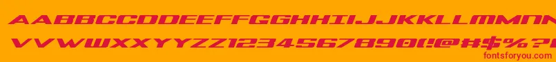 Tigersharkexpandital Font – Red Fonts on Orange Background