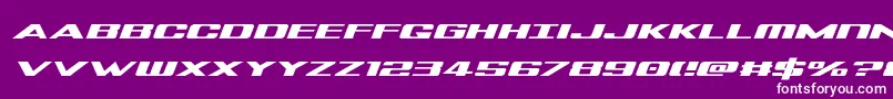Tigersharkexpandital Font – White Fonts on Purple Background