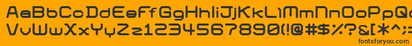 01Digigraphics Font – Black Fonts on Orange Background