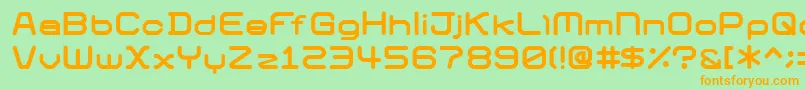 01Digigraphics Font – Orange Fonts on Green Background