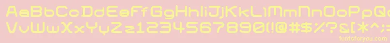 01Digigraphics Font – Yellow Fonts on Pink Background