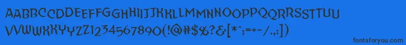 Straighttohellsinnerbb Font – Black Fonts on Blue Background