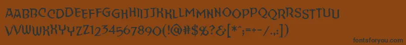 Straighttohellsinnerbb Font – Black Fonts on Brown Background