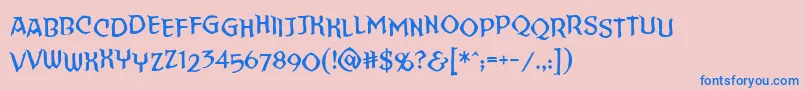 Straighttohellsinnerbb Font – Blue Fonts on Pink Background