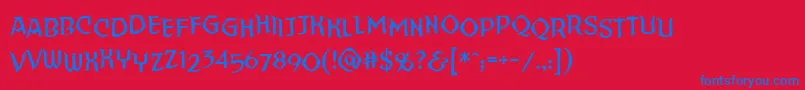 More about Straighttohellsinnerbb Font Straighttohellsinnerbb Font – Blue Fonts on Red Background