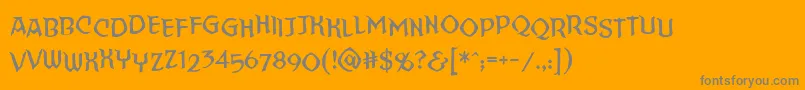 Straighttohellsinnerbb Font – Gray Fonts on Orange Background