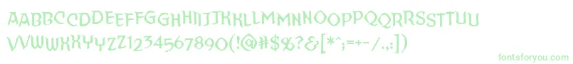 フォントStraighttohellsinnerbb – 緑のフォント