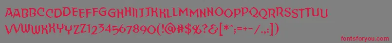 Straighttohellsinnerbb Font – Red Fonts on Gray Background