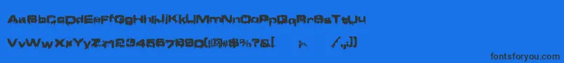 Brain ffy Font – Black Fonts on Blue Background
