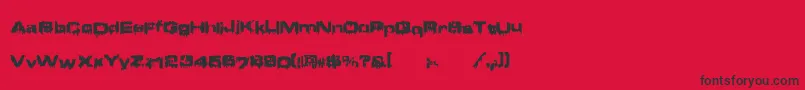 Brain ffy Font – Black Fonts on Red Background
