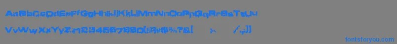フォントBrain ffy – 灰色の背景に青い文字