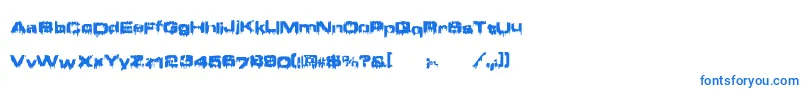 Brain ffy Font – Blue Fonts on White Background