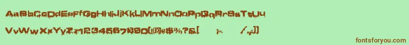Шрифт Brain ffy – коричневые шрифты на зелёном фоне