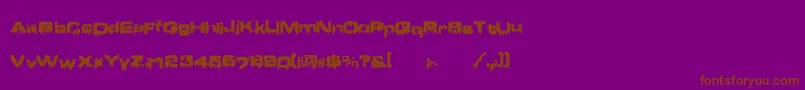 Brain ffy Font – Brown Fonts on Purple Background