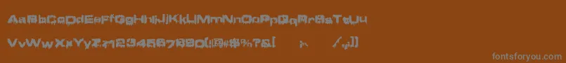 Brain ffy-fontti – harmaat kirjasimet ruskealla taustalla