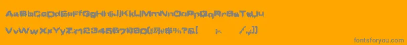 Brain ffy-Schriftart – Graue Schriften auf orangefarbenem Hintergrund