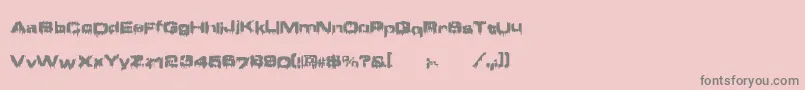 Brain ffy-Schriftart – Graue Schriften auf rosa Hintergrund