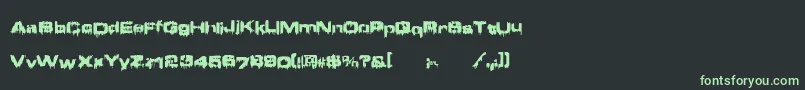 Brain ffy Font – Green Fonts on Black Background