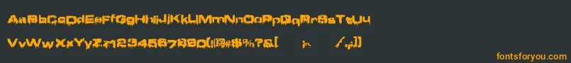Brain ffy Font – Orange Fonts on Black Background