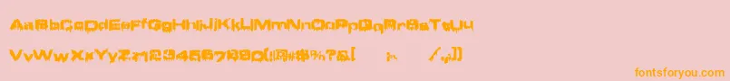 Шрифт Brain ffy – оранжевые шрифты на розовом фоне
